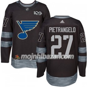 Dresovi St. Louis Blues Alex Pietrangelo 27 1917-2017 100th Anniversary Adidas Crna Authentic - Muške